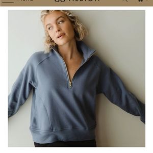 Albion Cambridge half zip sweatshirt with pockets!